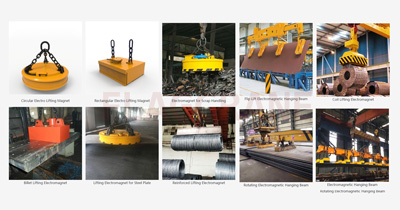 What are the types of crane electromagnets?